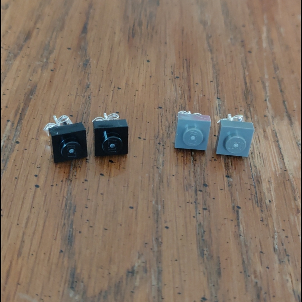🎉3X HP🎉 Lego stud earrings - Picture 2 of 7
